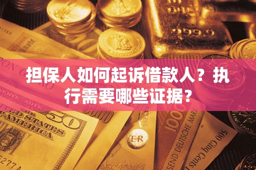 武汉担保人如何起诉借款人？执行需要哪些证据？