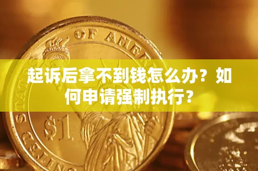 武汉起诉后拿不到钱怎么办？如何申请强制执行？