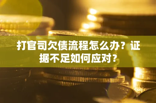 武汉打官司欠债流程怎么办？证据不足如何应对？