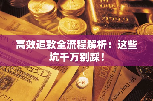 武汉高效追款全流程解析：这些坑千万别踩！