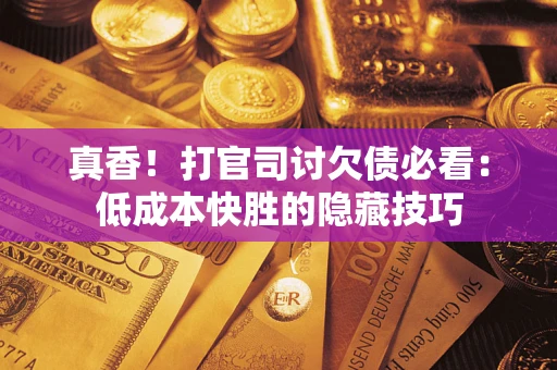 武汉真香！打官司讨欠债必看：低成本快胜的隐藏技巧