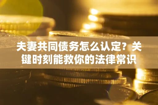 武汉夫妻共同债务怎么认定？关键时刻能救你的法律常识