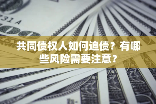 武汉共同债权人如何追债？有哪些风险需要注意？