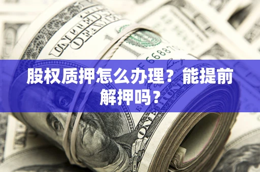武汉股权质押怎么办理？能提前解押吗？